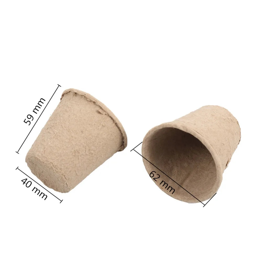 Biodegradable Peat Seed Starter Pots - 20-Pack Planting Cups for Seedlings