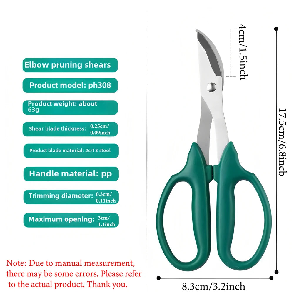 Flower Pruning Shears - Stainless Steel Garden Scissors for Plants, Flowers & Herbs