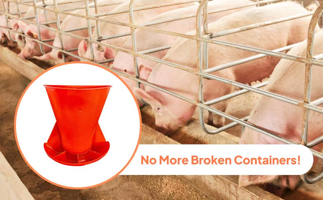 Wall Mounted Pig Feeder – Durable PP Piglet Feed Trough – Space-Saving Hog & Small Livestock Feeding Station