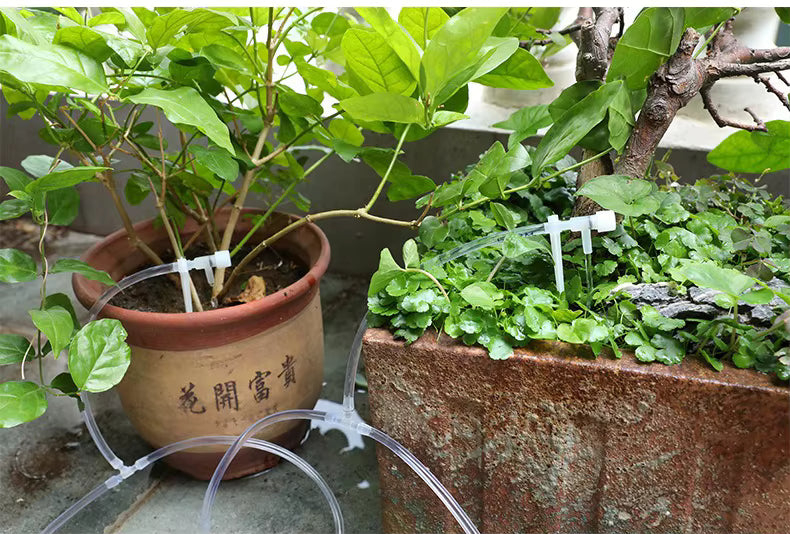 Gravity-Fed Drip Irrigation Kit with Regulating Valve – Water-Saving Garden System for Rain Barrels & Raised Beds 3M-20M