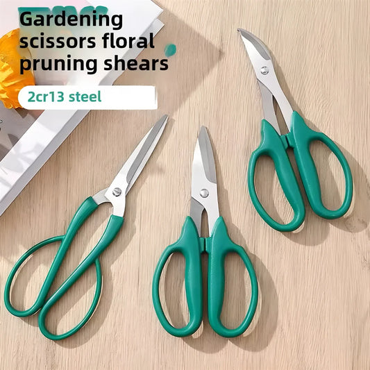 Flower Pruning Shears - Stainless Steel Garden Scissors for Plants, Flowers & Herbs