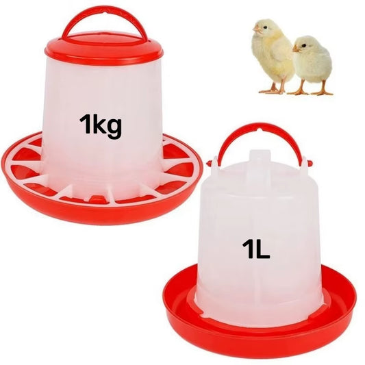 Basic Baby Chick Feeder & Waterer Combo – 1KG Feed + 1L Waterer for Starter Flocks & Brooder Pens