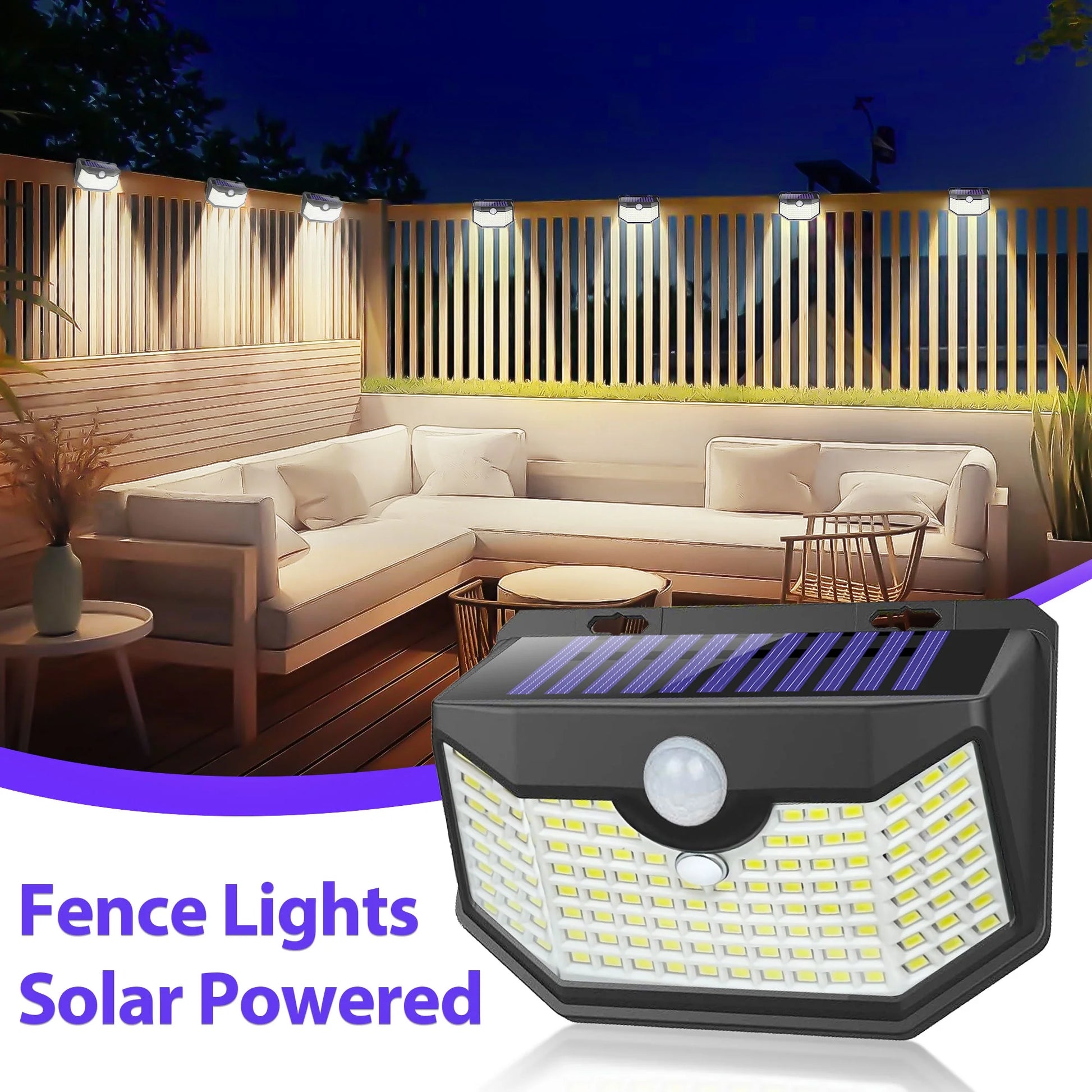 Solar Shield Basic-120 | 120 LED Motion Sensor Solar Lights (6-Pack)
