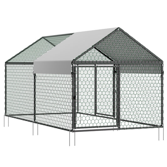 Uimoso Metal Chicken Coop with Cover for 4-6 Chickens3.3X6.
