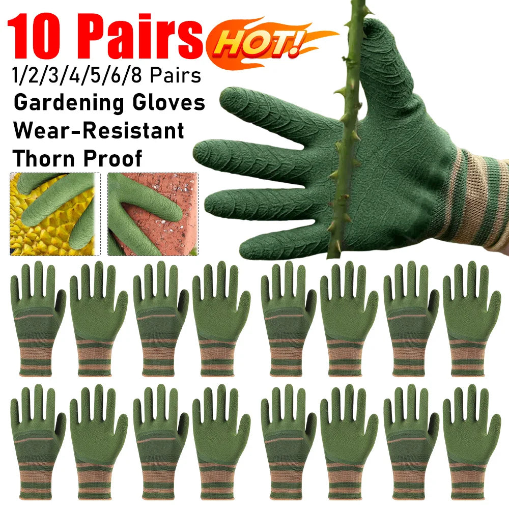 Thorn Proof Garden Gloves - Heavy Duty Waterproof Pruning Gloves for Roses & Cactus