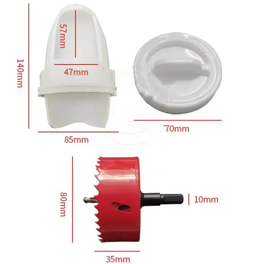 DIY No-Waste Chicken Feeder Port Kit – Gravity Bucket & Barrel Poultry Feeder Inserts – Weather & Rodent Resistant Feeding System