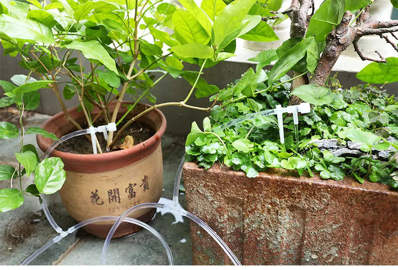 Gravity-Fed Drip Irrigation Kit with Regulating Valve – Water-Saving Garden System for Rain Barrels & Raised Beds 3M-20M