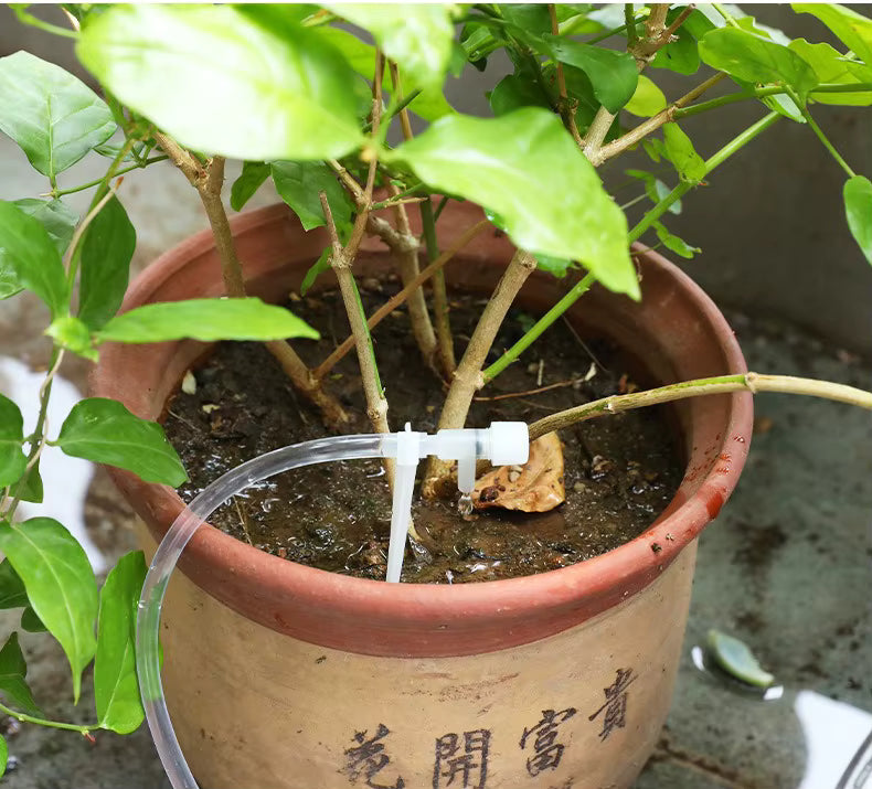 Gravity-Fed Drip Irrigation Kit with Regulating Valve – Water-Saving Garden System for Rain Barrels & Raised Beds 3M-20M