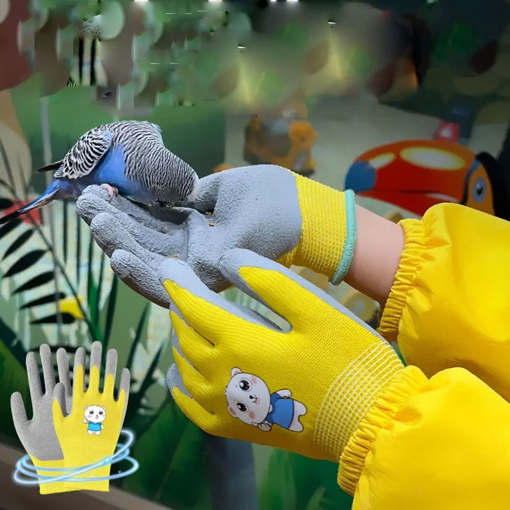 Kids Waterproof Garden Gloves - Non-Slip Protective Work Gloves for Outdoor Yard Tasks