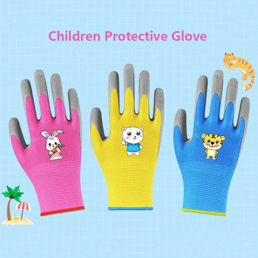 Kids Waterproof Garden Gloves - Non-Slip Protective Work Gloves for Outdoor Yard Tasks