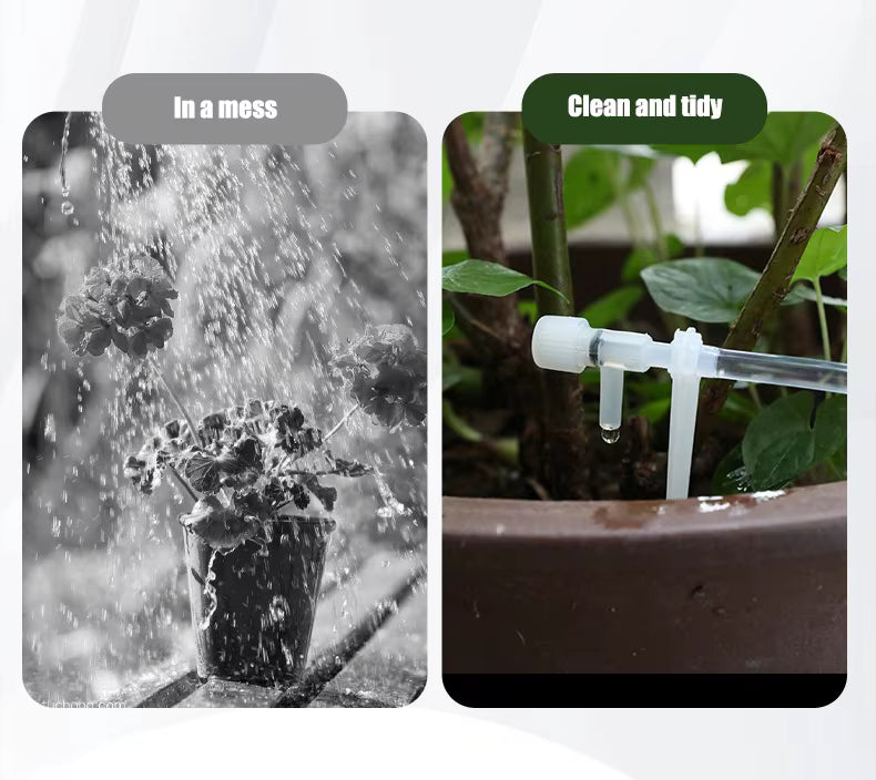 Gravity-Fed Drip Irrigation Kit with Regulating Valve – Water-Saving Garden System for Rain Barrels & Raised Beds 3M-20M