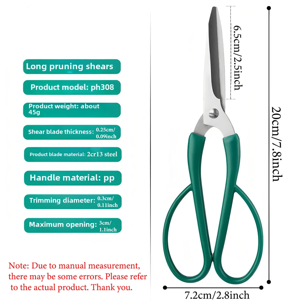 Flower Pruning Shears - Stainless Steel Garden Scissors for Plants, Flowers & Herbs