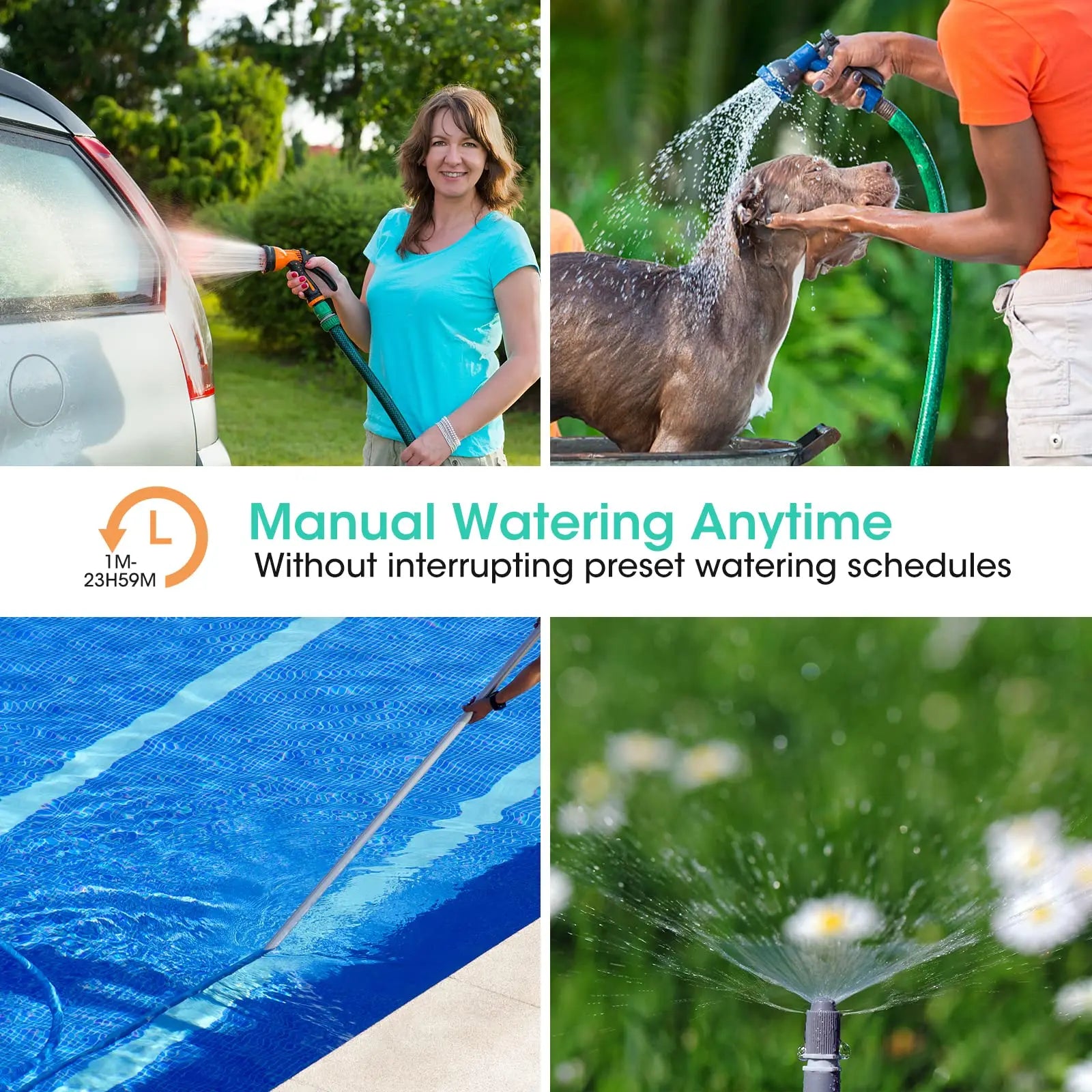 Automatic Water Timer - Programmable Garden Irrigation Controller with LCD Display