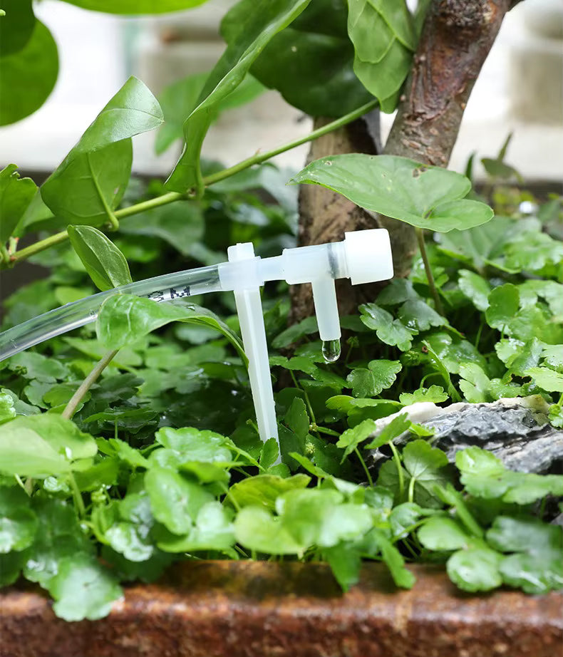 Gravity-Fed Drip Irrigation Kit with Regulating Valve – Water-Saving Garden System for Rain Barrels & Raised Beds 3M-20M