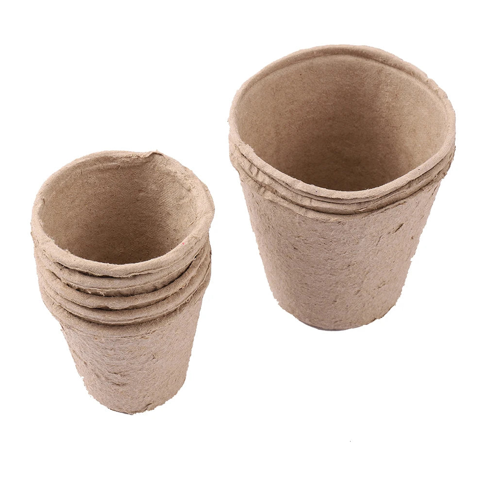 Biodegradable Peat Seed Starter Pots - 20-Pack Planting Cups for Seedlings