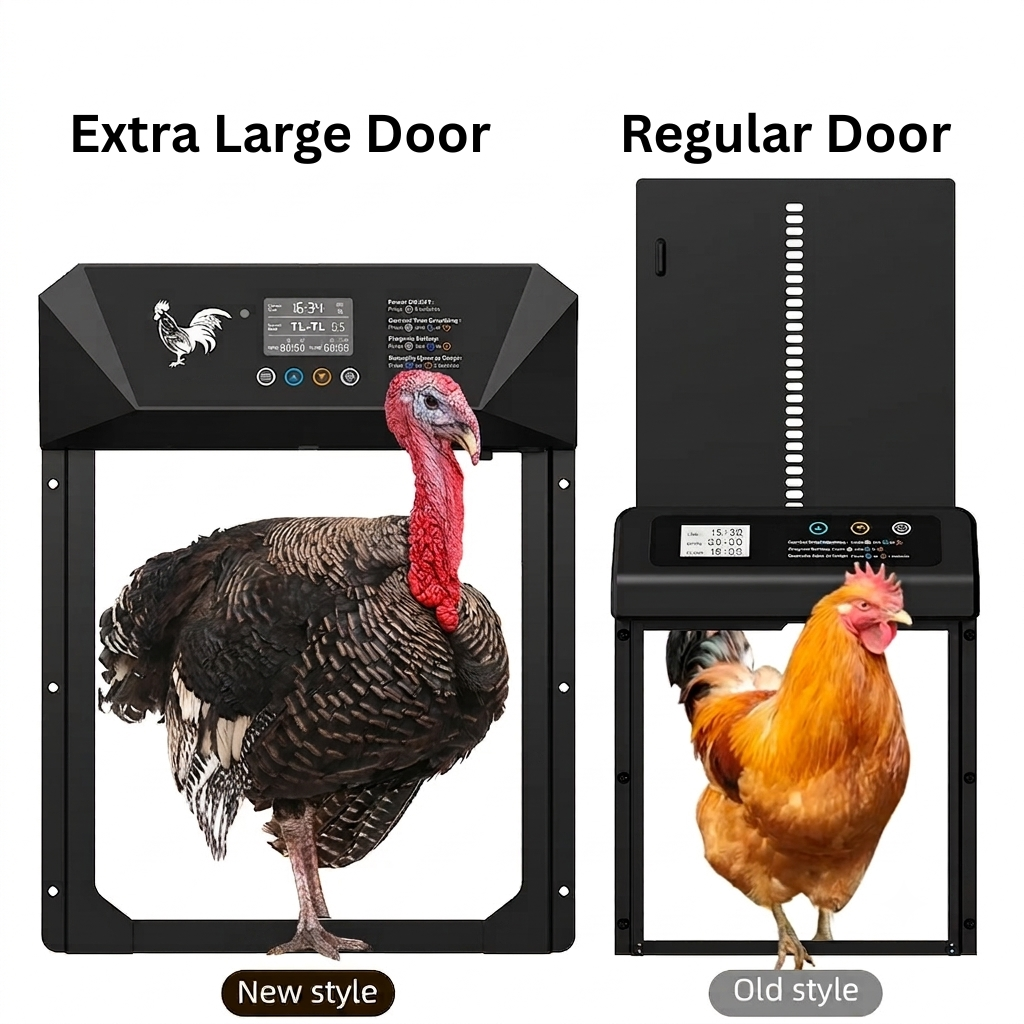 Extra Large Automatic Chicken Coop Door – Solar Powered with Remote Control