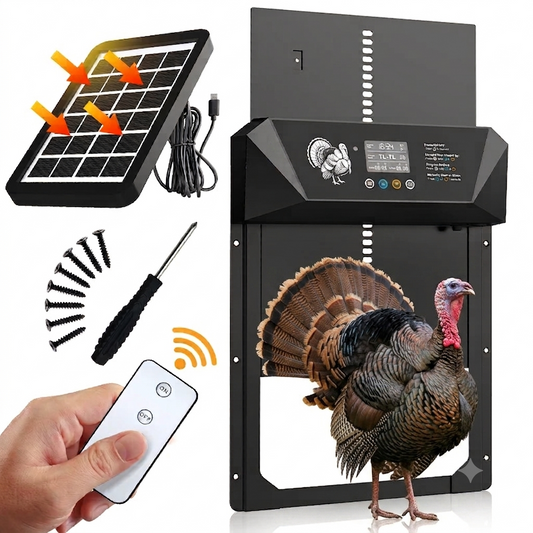 Extra Large Automatic Chicken Coop Door – Solar Powered with Remote Control