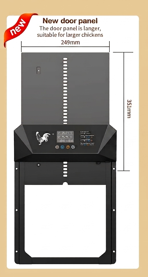 Extra Large Automatic Chicken Coop Door – Solar Powered with Remote Control