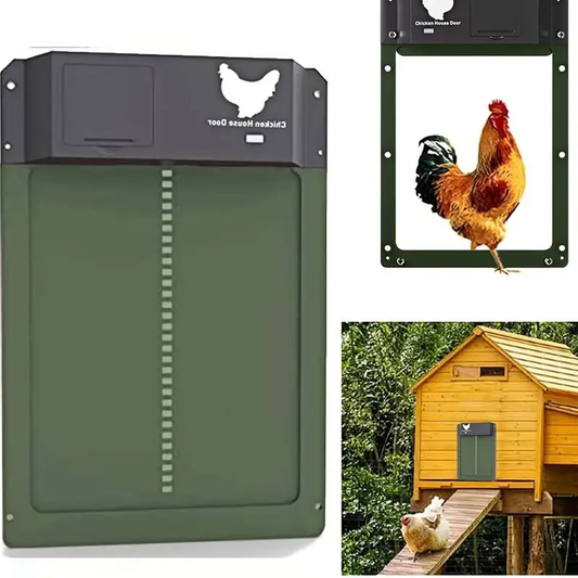 Battery Powered Automatic Chicken Coop Door – Light Sensor, Waterproof