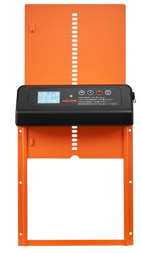 Automatic Chicken Coop Door, Battery Powered Chicken Coop Door with Timer & Manual Setting, Anti-Pinch Security, Durable Aluminum Alloy, Chick Run Gate Opener with Waterproof Sealing, Orange
