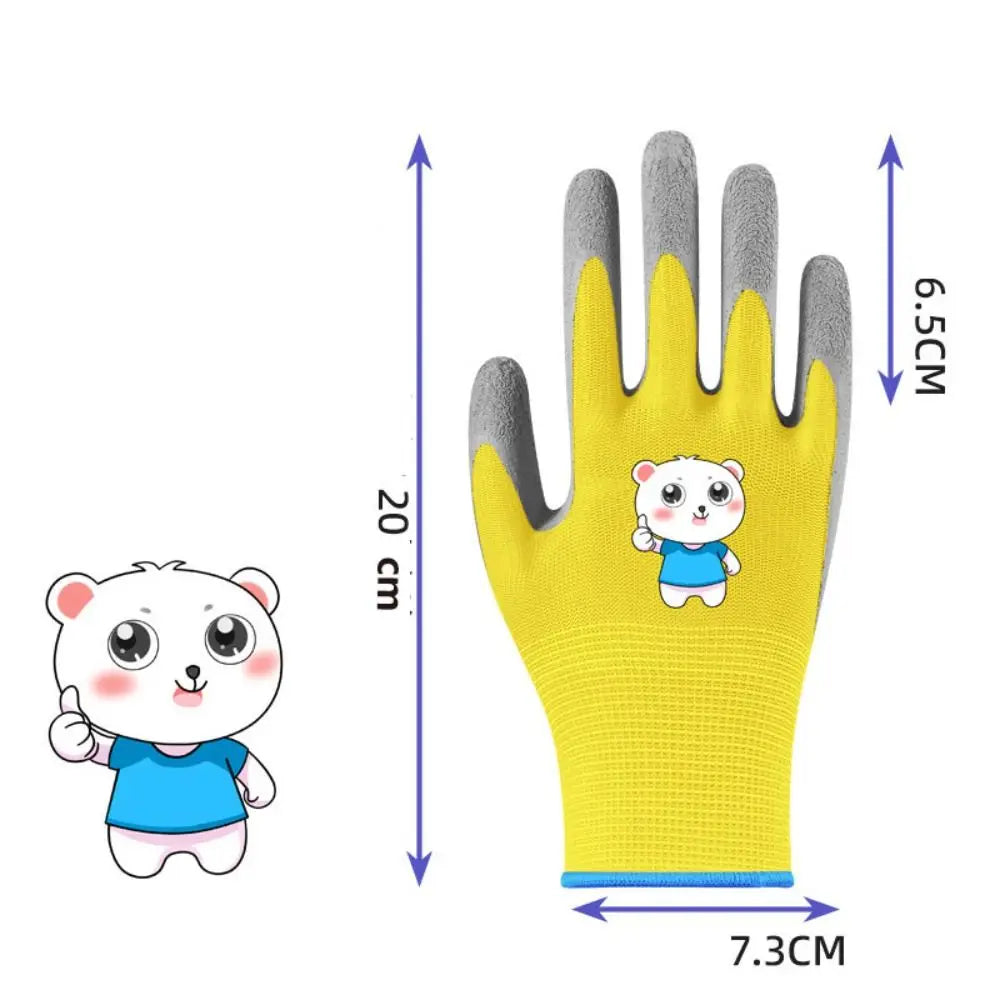 Kids Waterproof Garden Gloves - Non-Slip Protective Work Gloves for Outdoor Yard Tasks