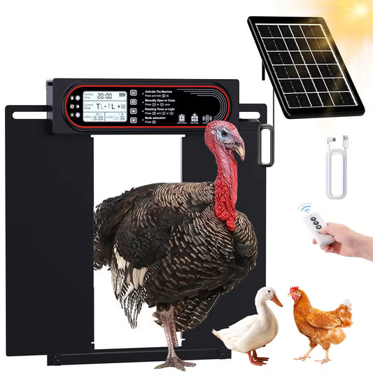 Extra-Large Automatic Chicken Coop Door – Smart Solar & Remote-Controlled for Large Birds