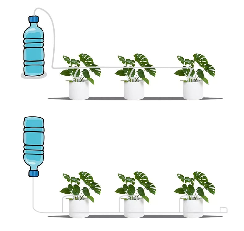 Gravity-Fed Drip Irrigation Kit with Regulating Valve – Water-Saving Garden System for Rain Barrels & Raised Beds 3M-20M