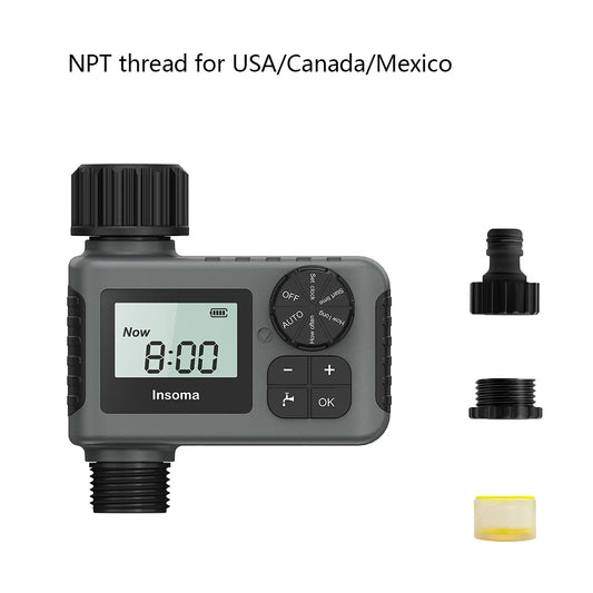 Automatic Water Timer - Programmable Garden Irrigation Controller with LCD Display