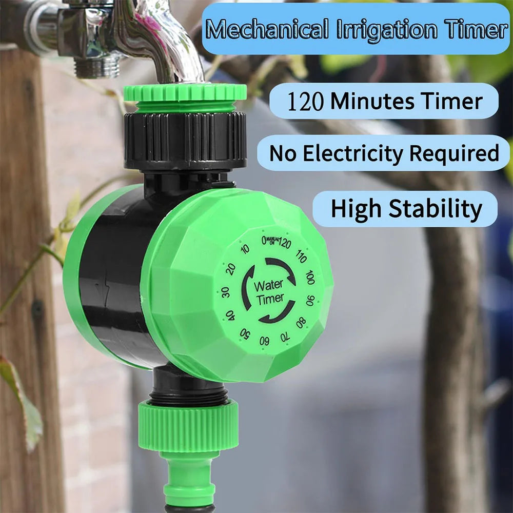 Garden Hose Timer - Mechanical 120-Minute Watering Timer for Gardens & Lawns