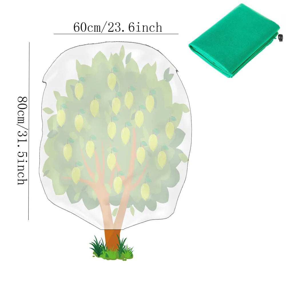 Plant Frost Protection Cover - Zippered Winter Blanket for Garden Plants & Shrubs