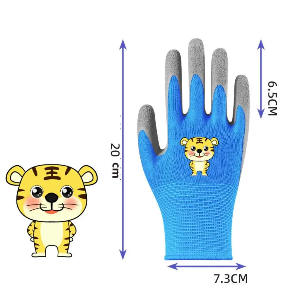 Kids Waterproof Garden Gloves - Non-Slip Protective Work Gloves for Outdoor Yard Tasks