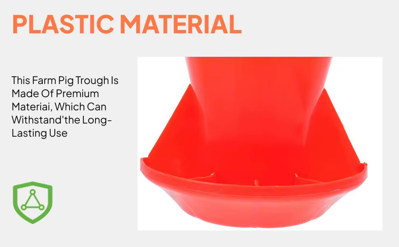 Wall Mounted Pig Feeder – Durable PP Piglet Feed Trough – Space-Saving Hog & Small Livestock Feeding Station