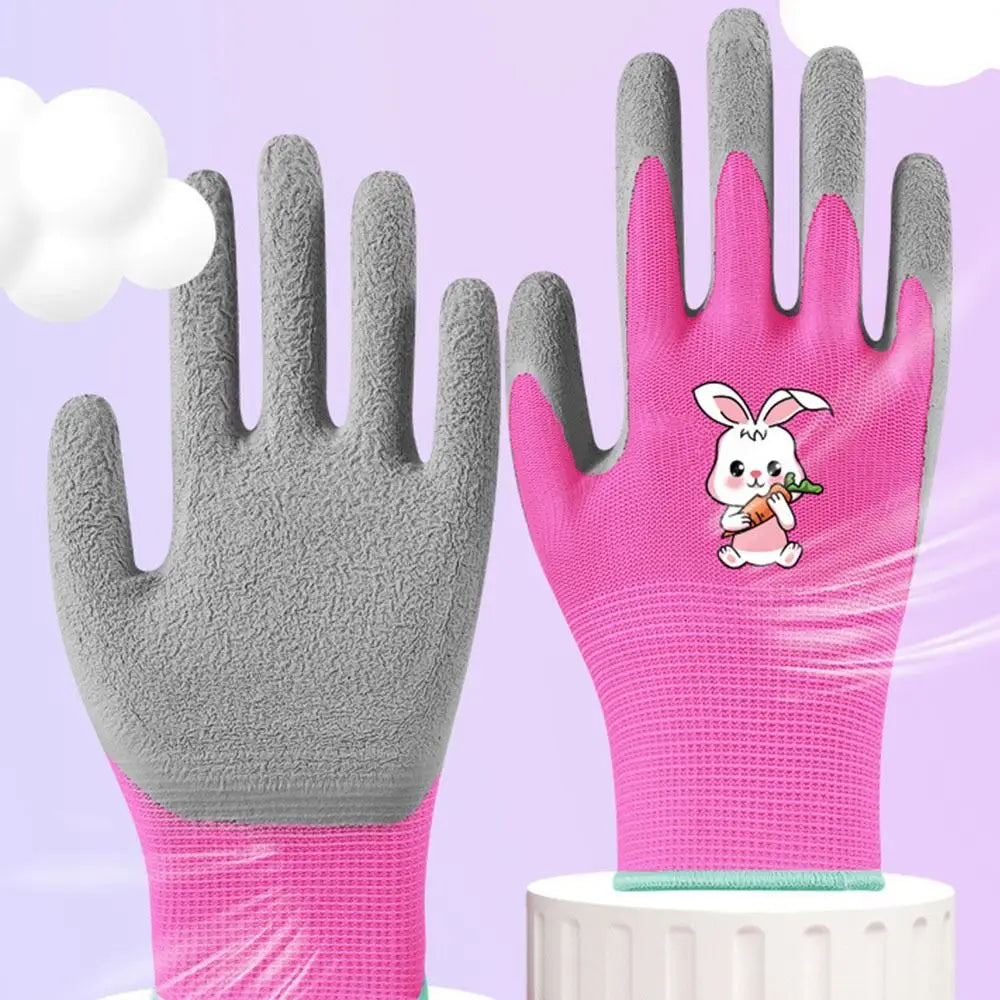 Kids Waterproof Garden Gloves - Non-Slip Protective Work Gloves for Outdoor Yard Tasks