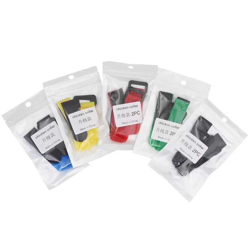 2Pcs anti Crowing Chicken Collar Lightweight Chicken Neckband Adjustable Rooster Chicken Poultry Neck Collar Belt Eco-Friendly