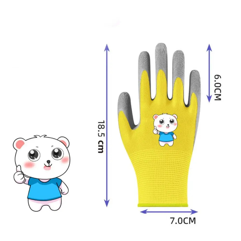 Kids Waterproof Garden Gloves - Non-Slip Protective Work Gloves for Outdoor Yard Tasks