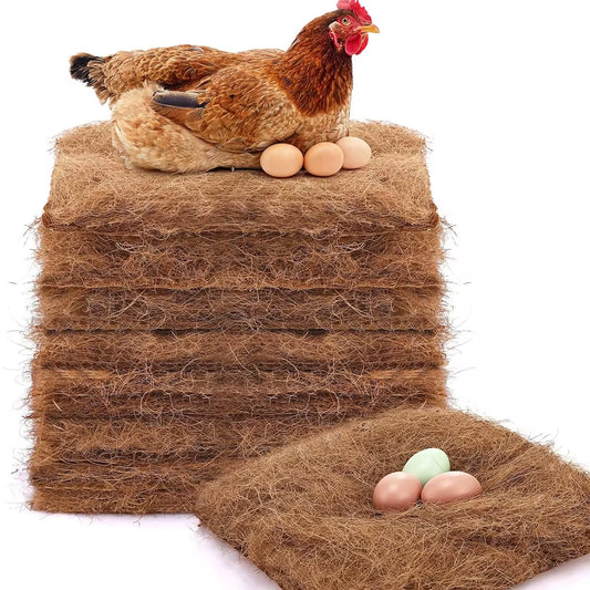 Chicken Nesting Box Liners – 25x25cm Reusable Coop Nest Mats (1 or 10 Pack)