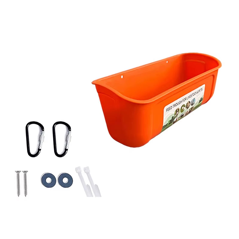 Cigar Trough Poultry & Livestock Feeder – Multi-Species Chicken, Duck, Goose & Goat Feed Trough – Low Waste Hanging or Ground Feeder