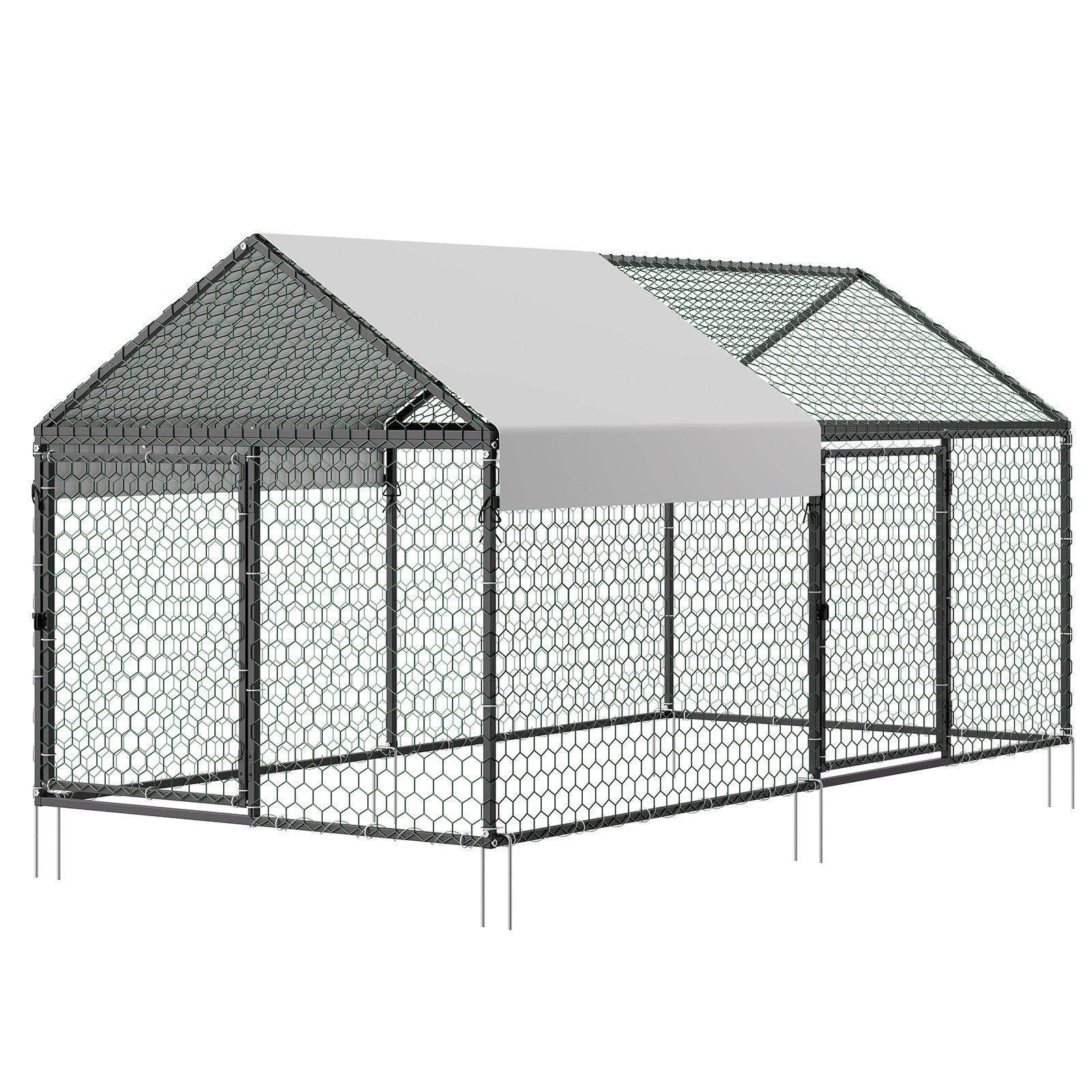 Uimoso Metal Chicken Coop with Cover for 4-6 Chickens3.3X6.