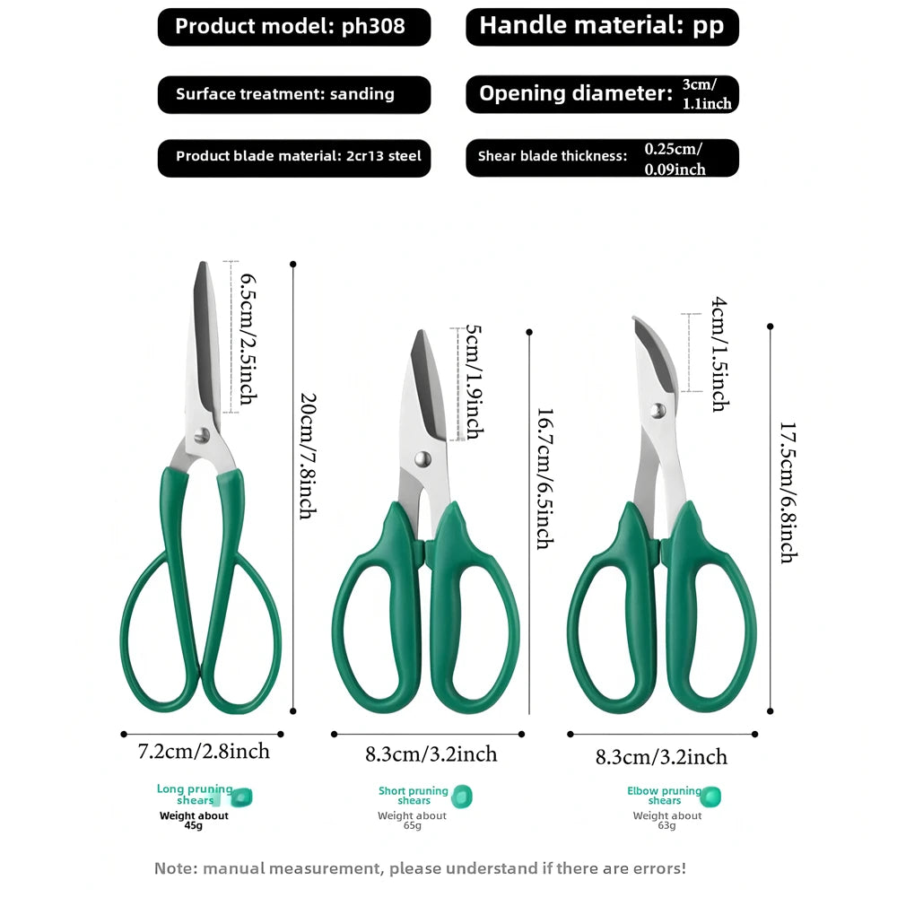 Flower Pruning Shears - Stainless Steel Garden Scissors for Plants, Flowers & Herbs