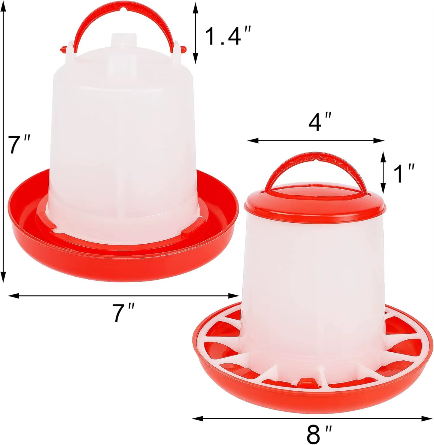 Basic Baby Chick Feeder & Waterer Combo – 1KG Feed + 1L Waterer for Starter Flocks & Brooder Pens