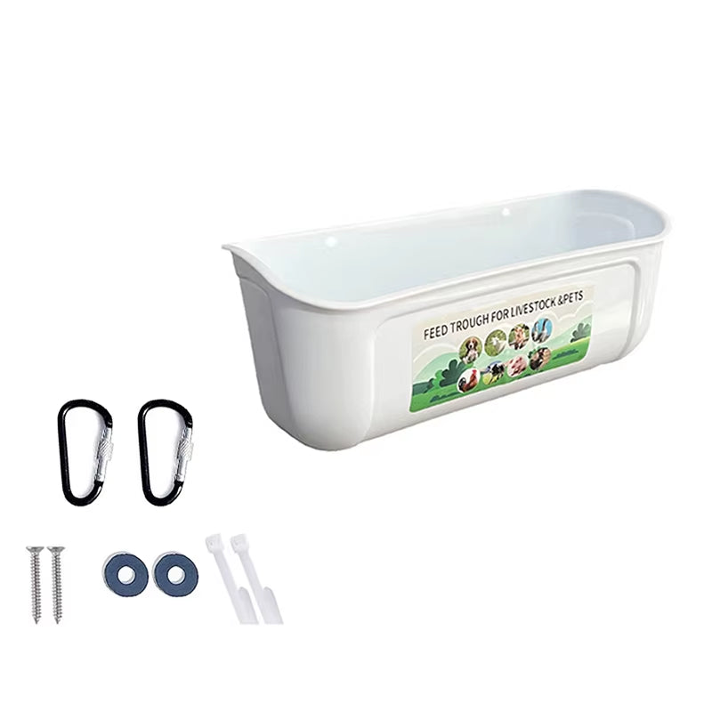 Cigar Trough Poultry & Livestock Feeder – Multi-Species Chicken, Duck, Goose & Goat Feed Trough – Low Waste Hanging or Ground Feeder