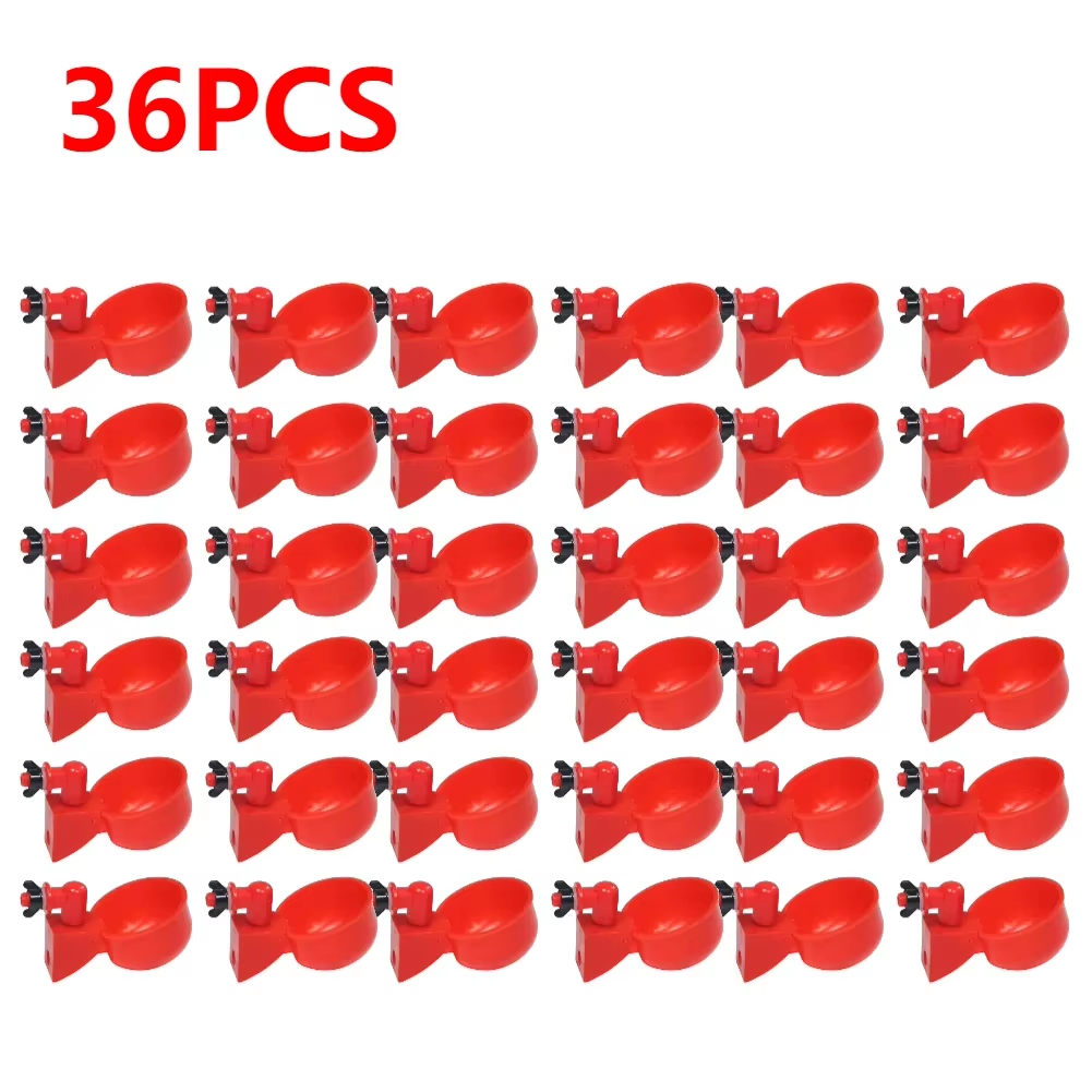 Bulk Gravity-Fed Poultry Waterer Cups – 6 to 36 Pack