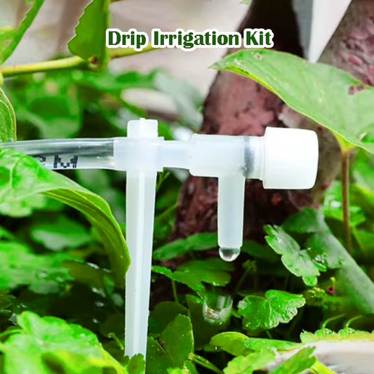 Gravity-Fed Drip Irrigation Kit with Regulating Valve – Water-Saving Garden System for Rain Barrels & Raised Beds 3M-20M