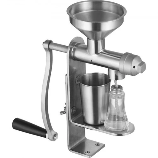Manual Oil Press Machine - Stainless Steel Seed Oil Extractor for Homemade Cooking Oils