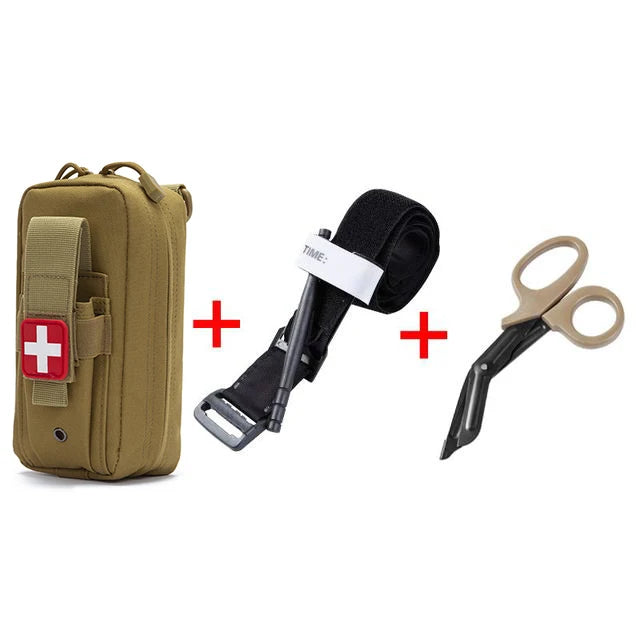 IFAK Emergency Medical Kit - MOLLE First Aid Pouch with Tourniquet for Outdoor Preparedness