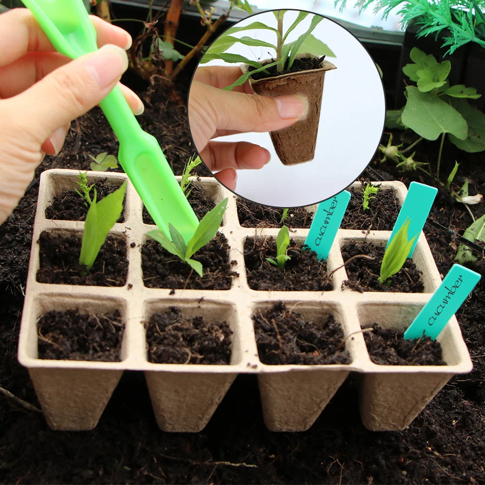 Biodegradable Seed Starter Trays - Eco-Friendly Paper Pots for Garden Seedlings