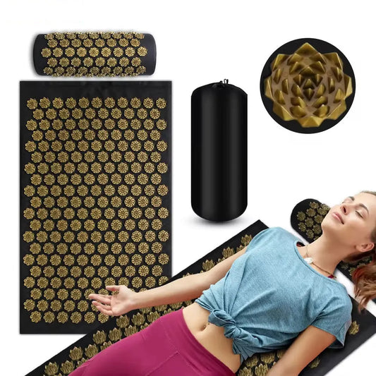 Rooted Relief Set – Acupressure Mat & Pillow for Natural Release & Deep Calm