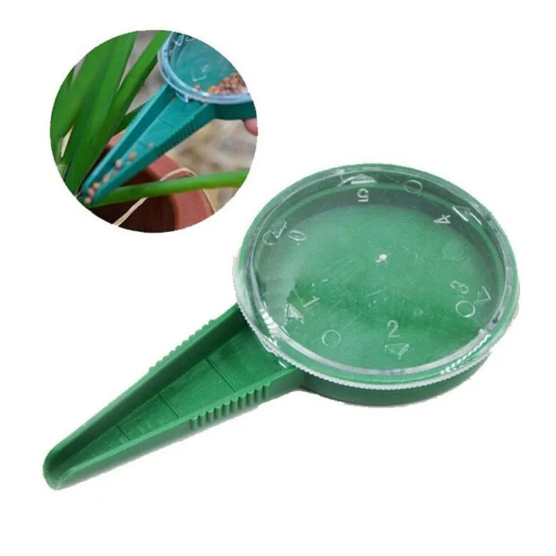 Manual Seed Sower Kit - Precision Handheld Seeder with Dibber & Widger Tools