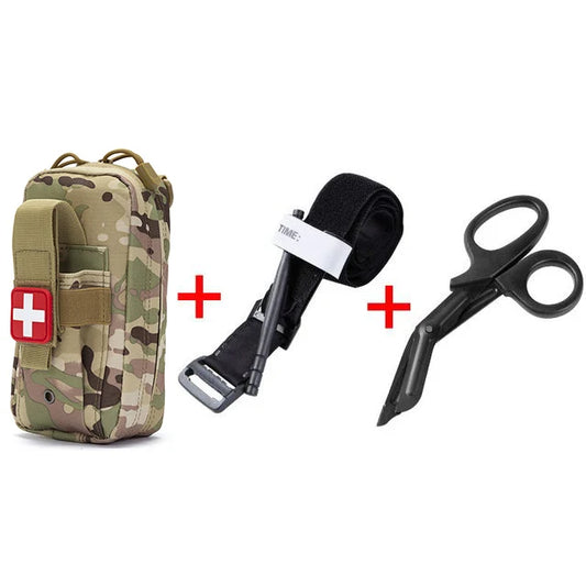 IFAK Emergency Medical Kit - MOLLE First Aid Pouch with Tourniquet for Outdoor Preparedness