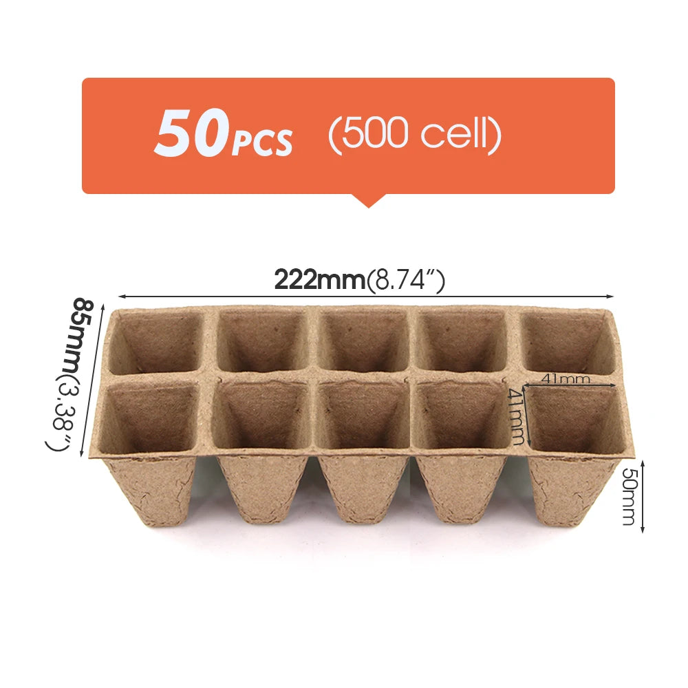 Biodegradable Seed Starter Trays - Eco-Friendly Paper Pots for Garden Seedlings
